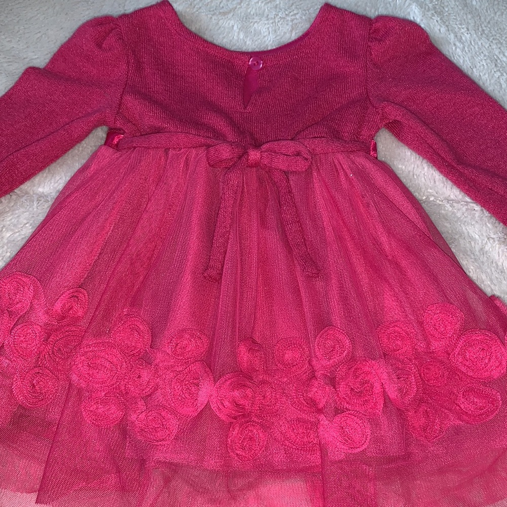 Sweet Heart Rose Baby Girl Pink Dress 18 mos Bow - Picture 14 of 17